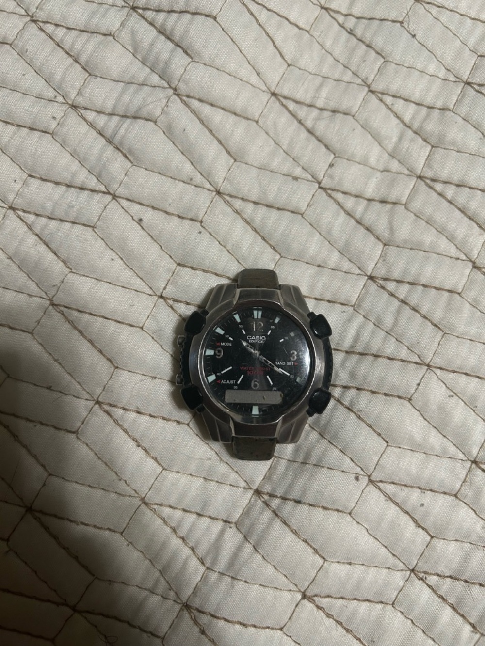 Casio Edifice EFA-101 Quartz Ana Digi Vintage Men’s Watch For Parts BRG297ALI1
